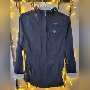 Orage Black Softshell Rain Jacket, Women's Small